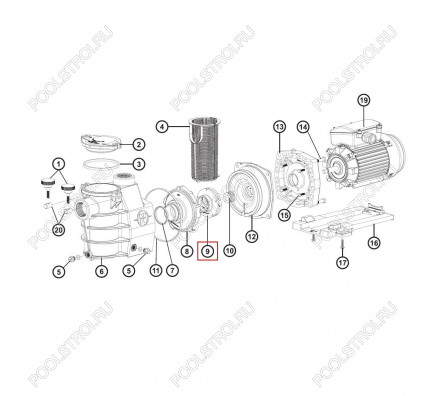 Крыльчатка для насосов Hayward Max-Flo/ PowerLine Plus 1 НР (SPX1611CEX)