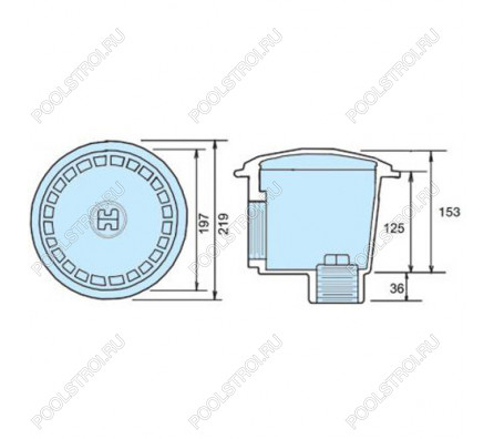 Слив донный антивихревой Hayward WG1054AVE 2